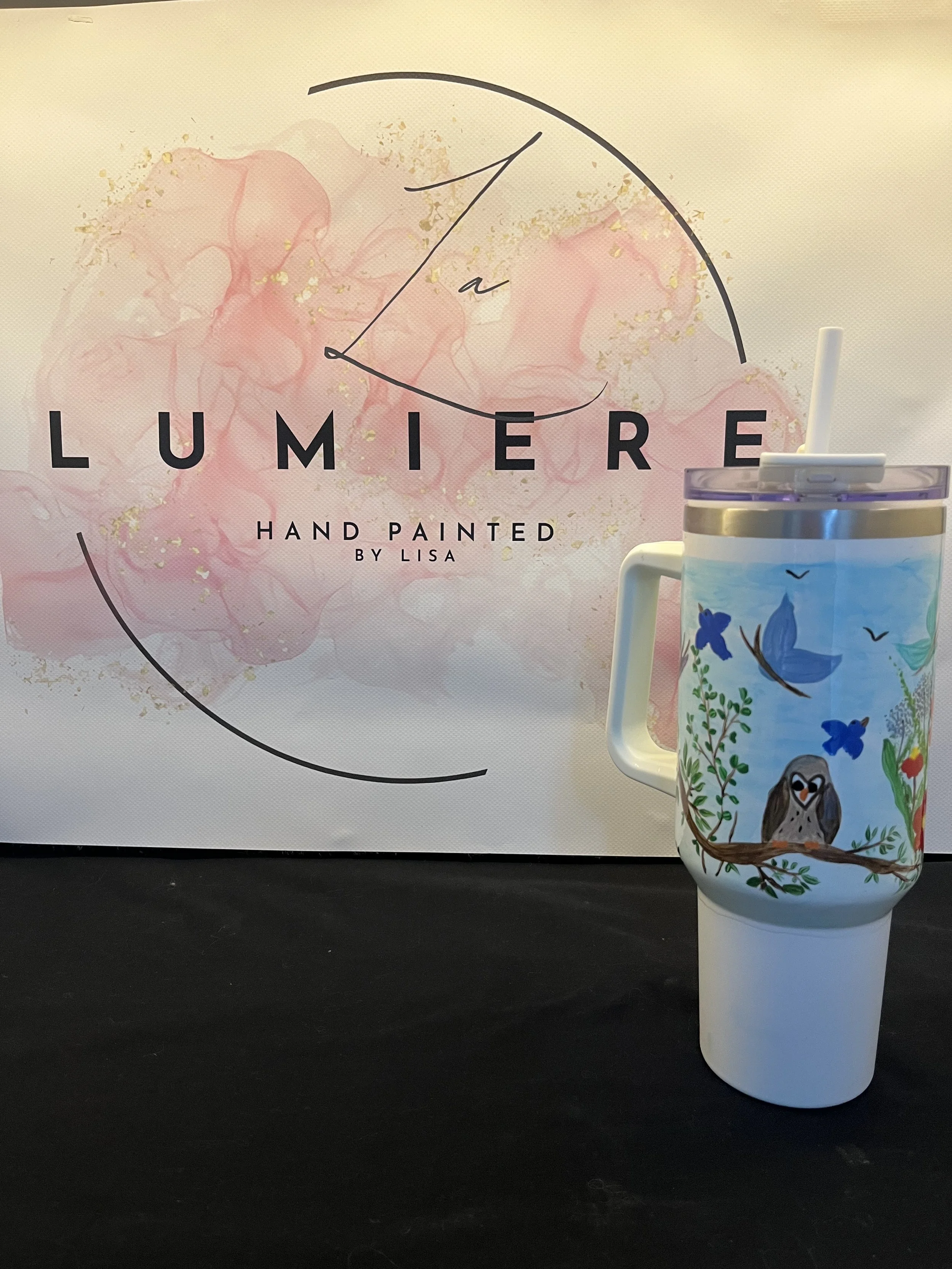 Hand-painted Insulated Travel Mug