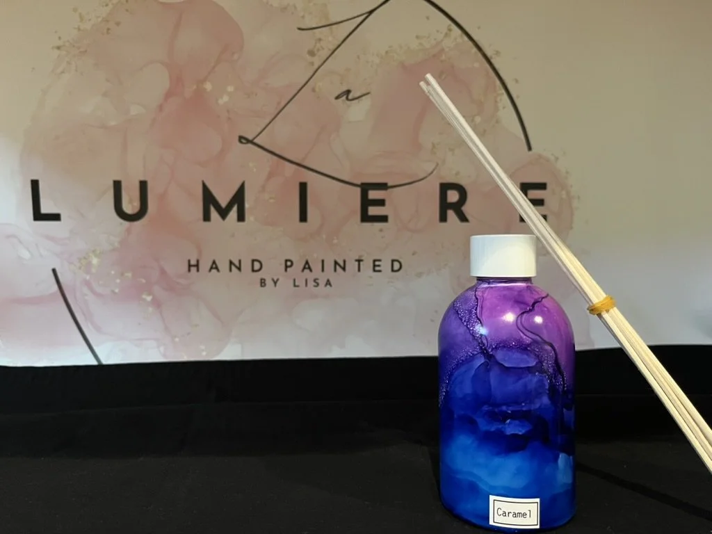 Hand-painted Fragrance Diffuser Jar - Caramel