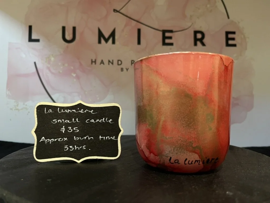 Hand-painted candle - Coconut Pineapple & vanilla- Small size