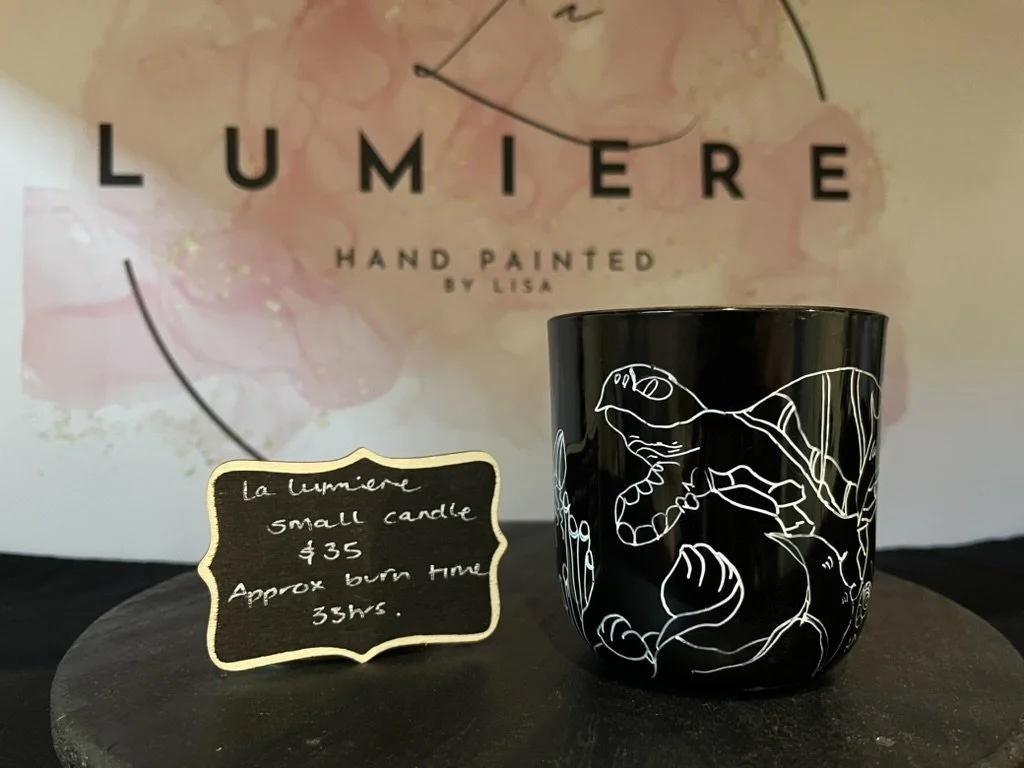 Hand-painted candle - Amazon Grape- Small size