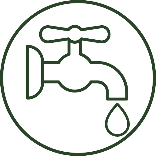 Symbol showing a dripping tap
