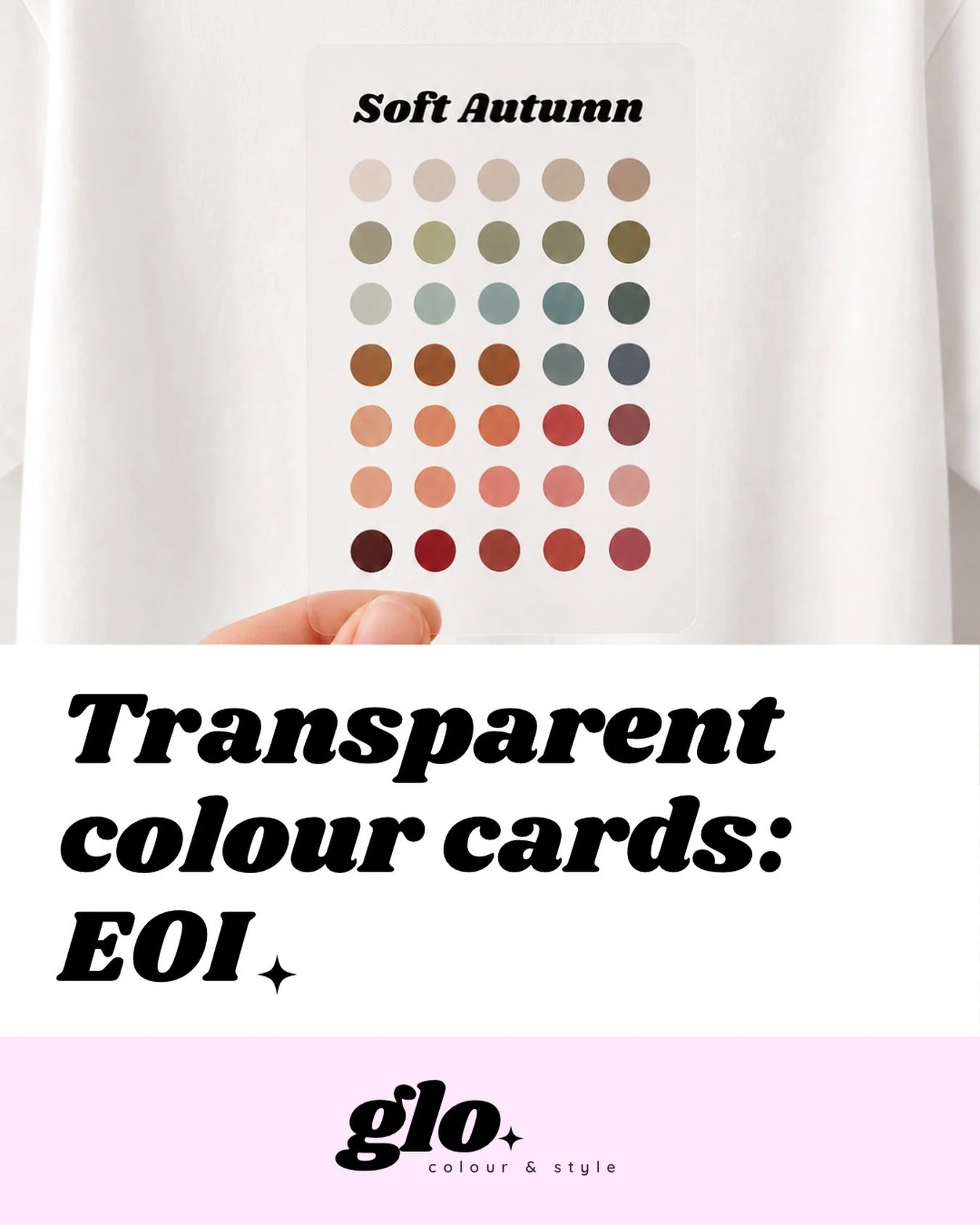 Would you be interested in transparent colour cards at an extra cost? Please let me know! This would be available both to past and present clients. 

Just gauging interest as I&rsquo;ve had several clients ask about something tangible to take shoppin