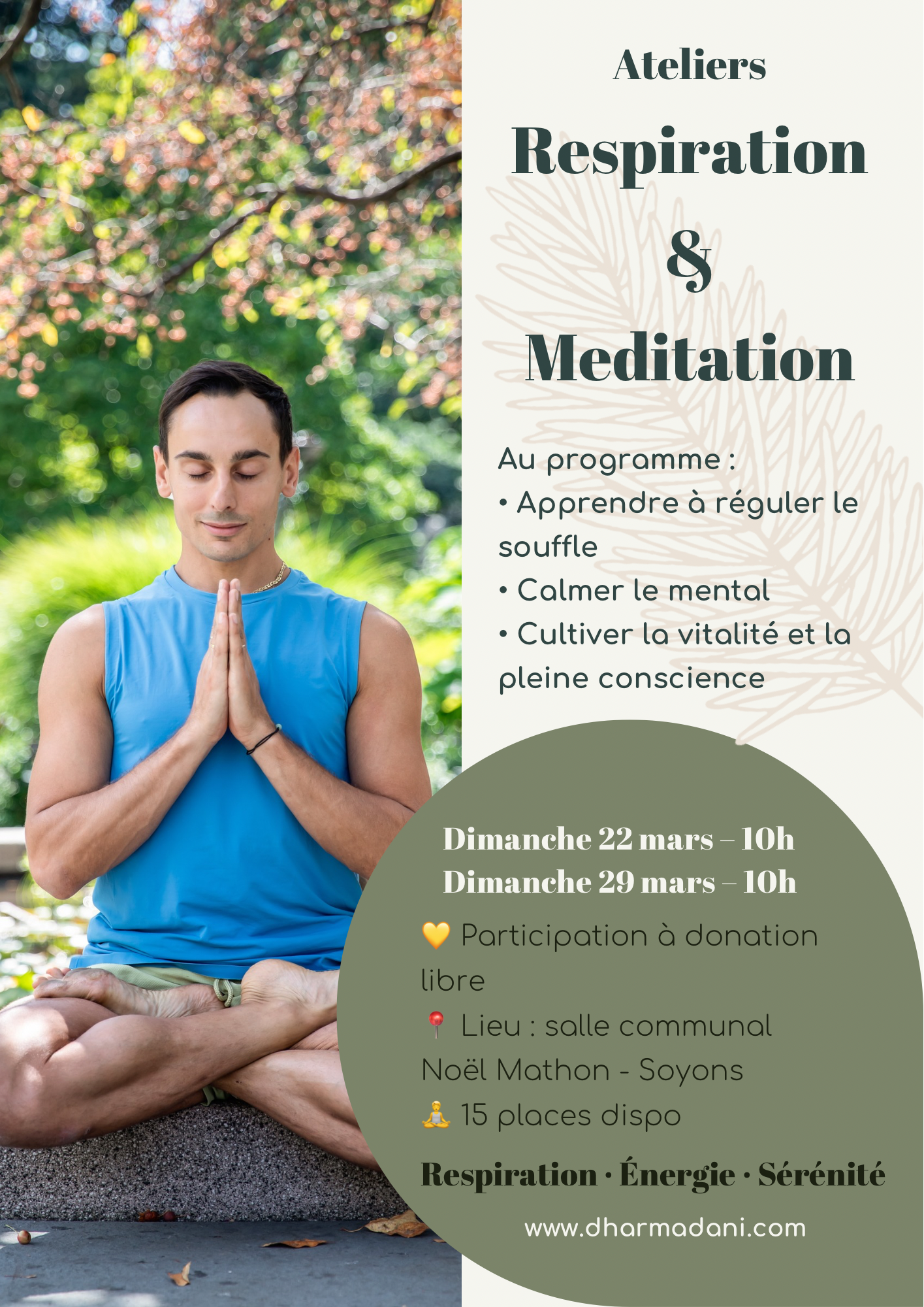 Ateliers Pranayama &amp; Meditation 29/03
