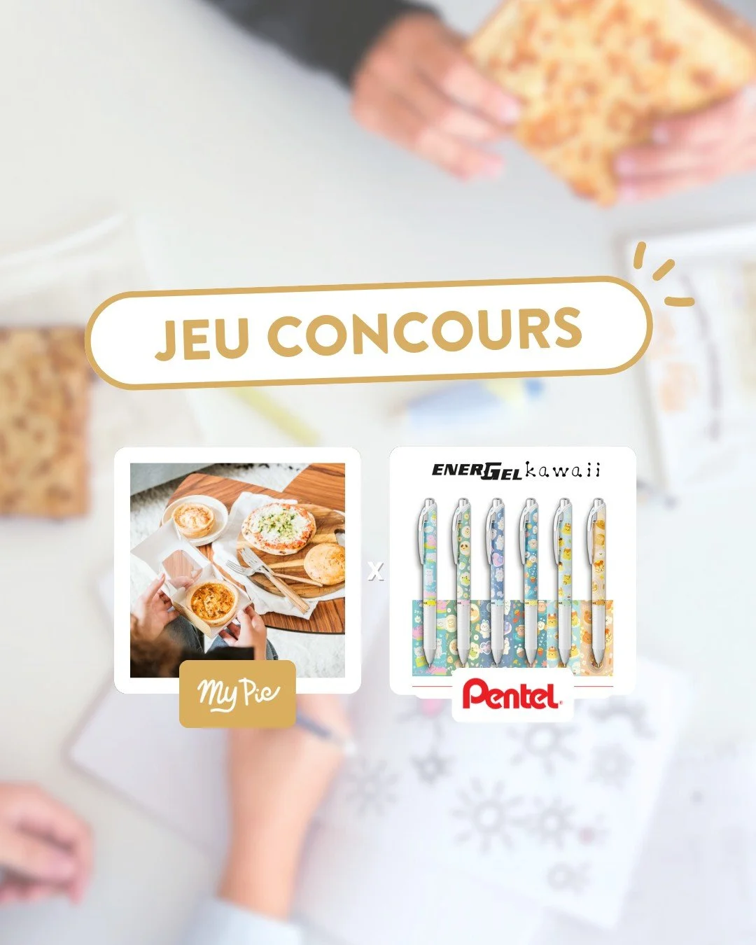 [Concours sp&eacute;cial Rentr&eacute;e - Pentel x My Pie]

Tentez de remporter un lot comprenant l'&eacute;dition limit&eacute;e d&rsquo;EnerGel Kawaii de @pentel_france, aux inspirations japonaises, avec un assortiment gourmand de produits @mypiefr