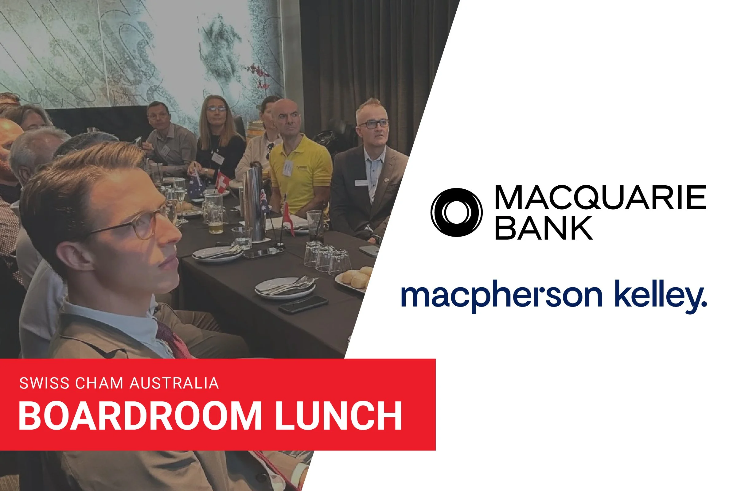 Boardroom Lunch with Macquarie Bank at Macpherson Kelley - Sydney
