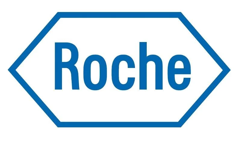 Roche logo enclosed in a blue diamond shape.