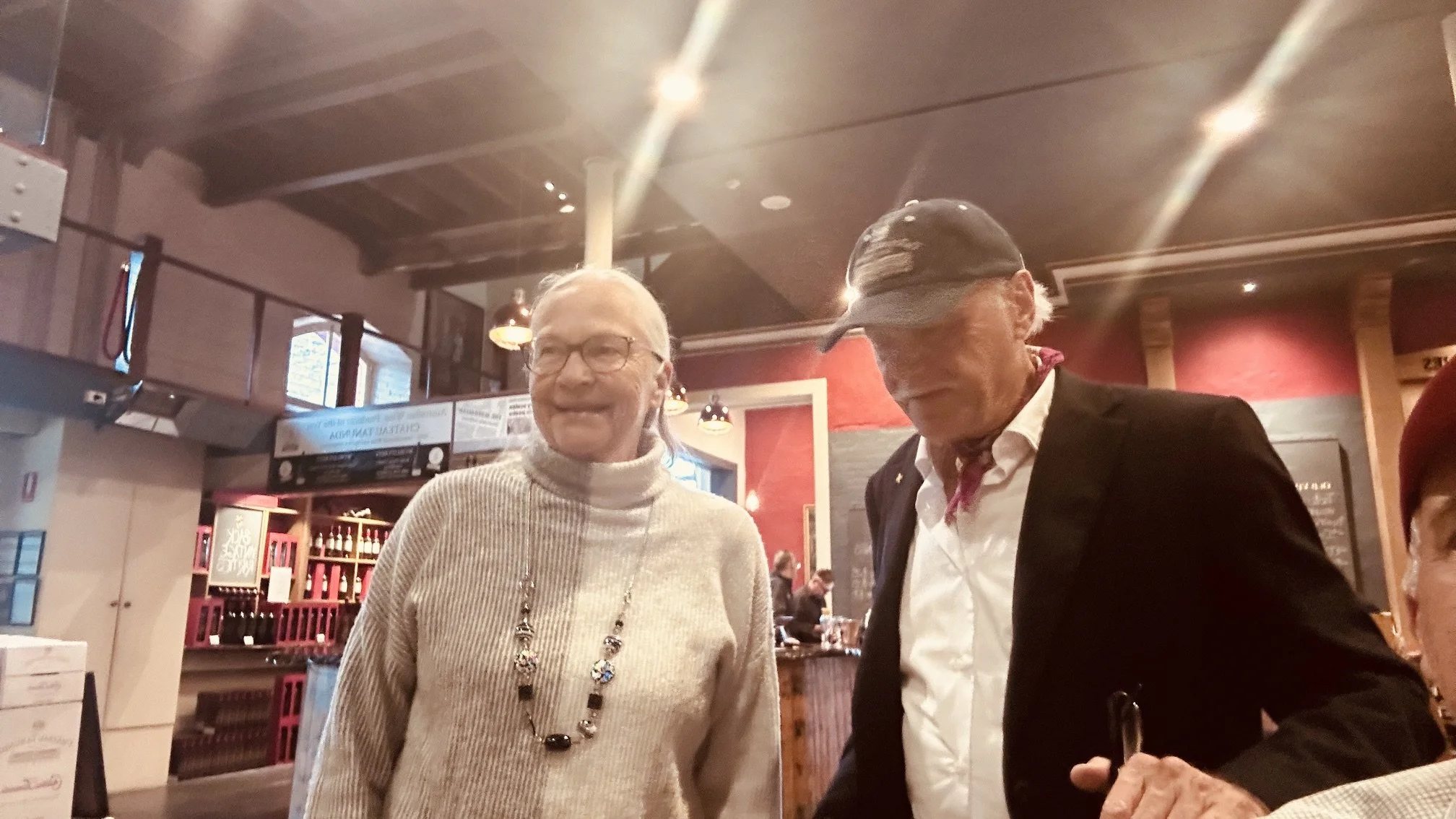 Wine Tasting at the Chateau Tanunda with the Patrons Eveline and John Geber