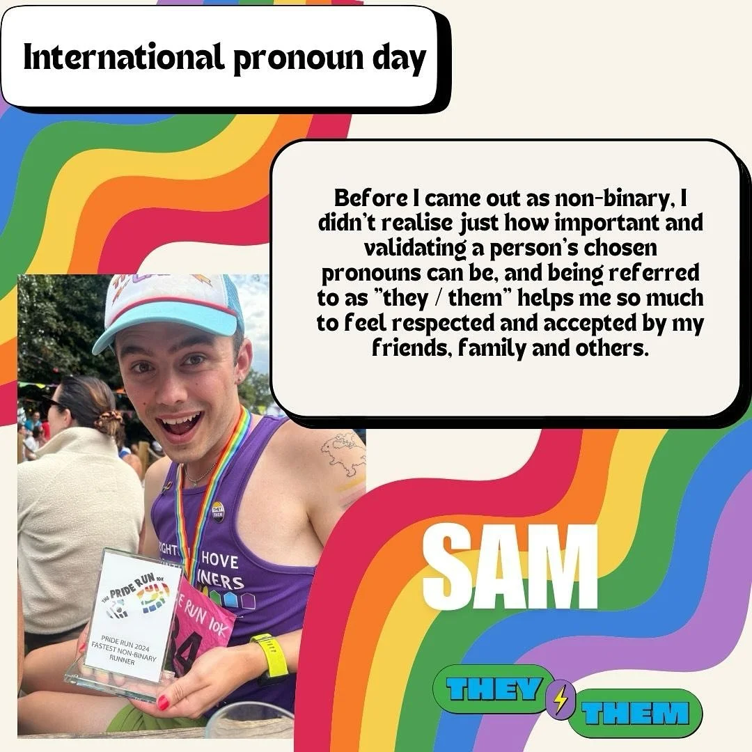 Happy International Pronoun Day 🌈
As a club we celebrate and champion everyone&rsquo;s pronouns sharing these at the beginning of each session 💜 

Featuring @project_sd_brooks