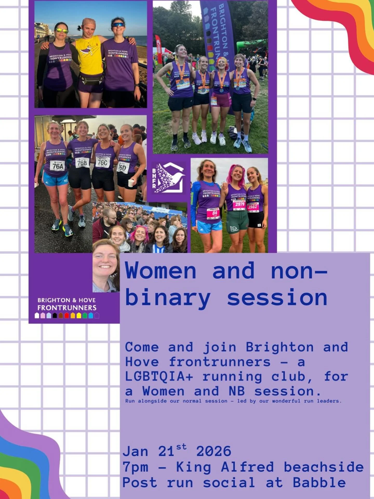 We&rsquo;re really excited to announce our first women and non-binary session 🥳 We&rsquo;ll be hosting a run alongside our normal Wednesday session on 21st January! Whether you&rsquo;re new to running, a seasoned marathon runner or dabble in parkrun