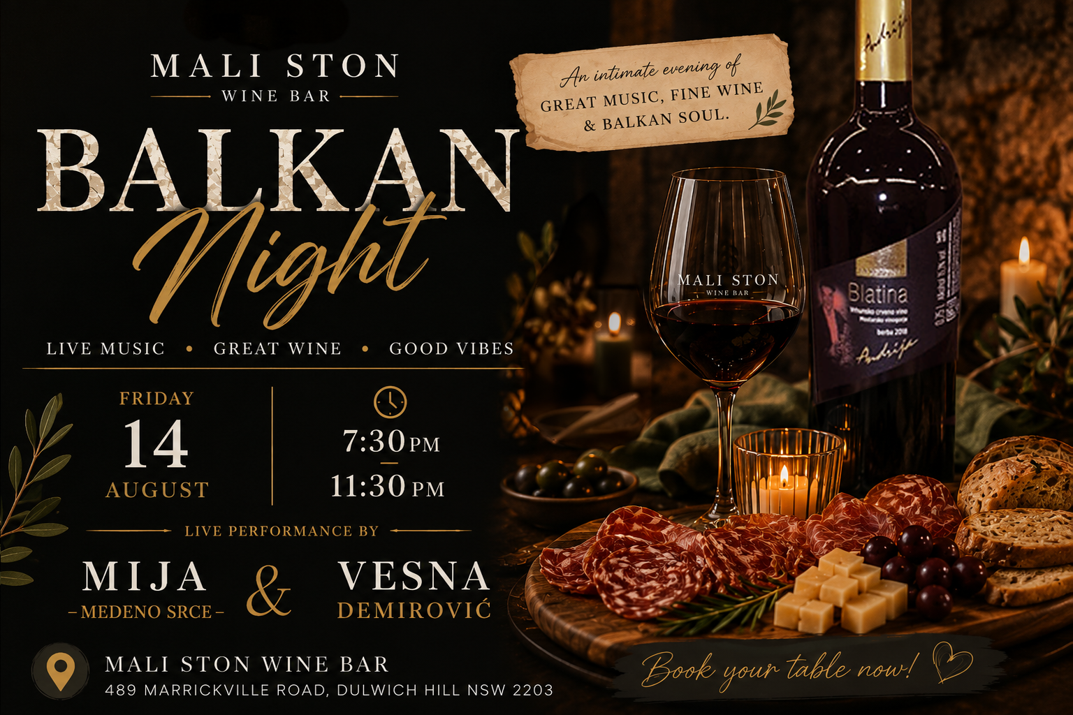 Balkan Night at Mali Ston Wine Bar