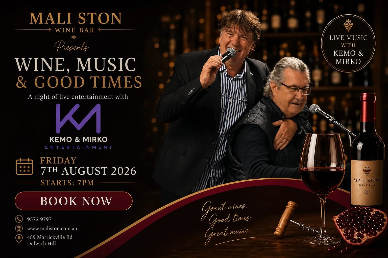 Live Music with Kemo & Mirko