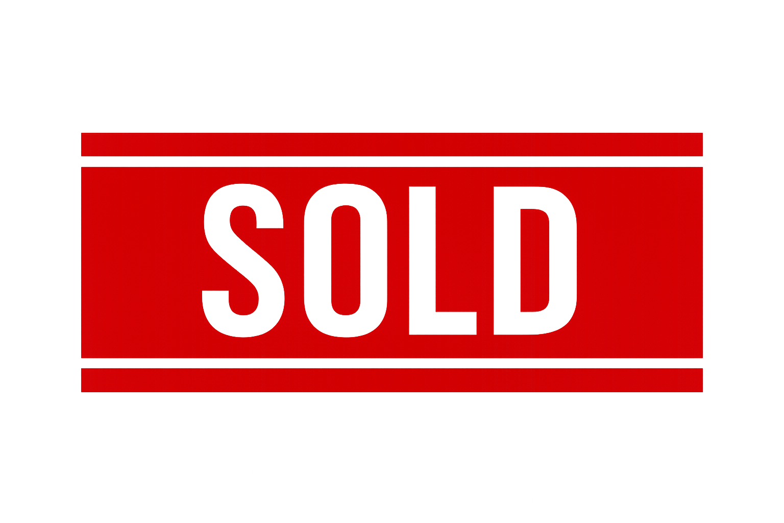 Red 'SOLD' sign on a black background.