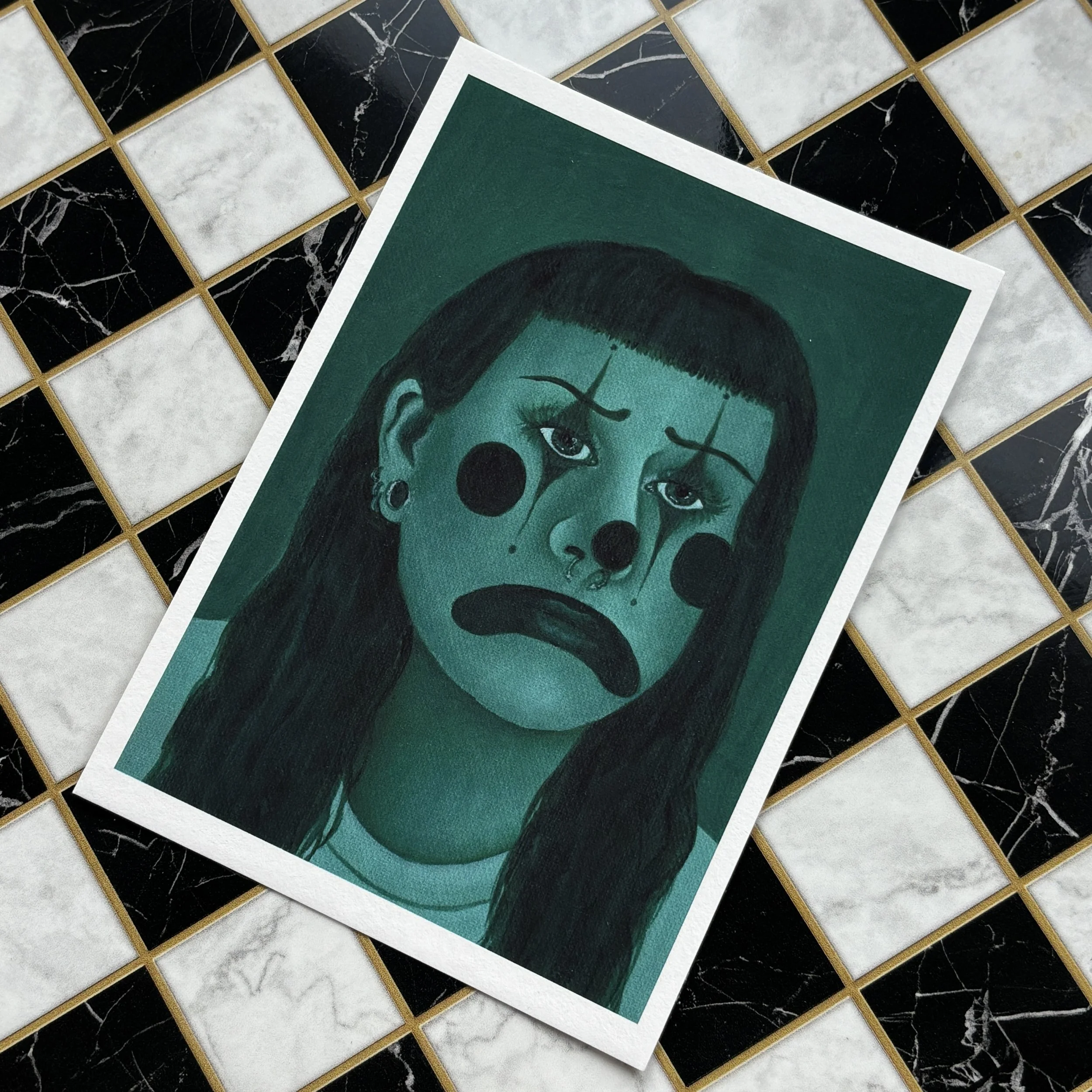 green clown print flat lay checkerboard.jpg