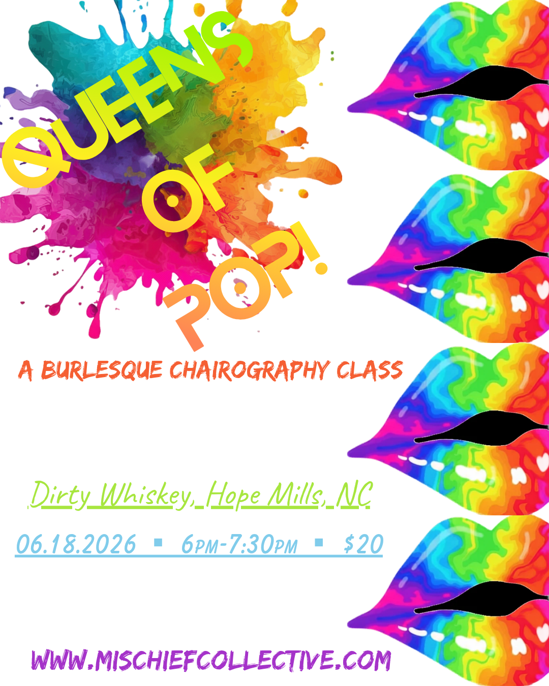 Queens of Pop: A Burlesque Chairography Class
