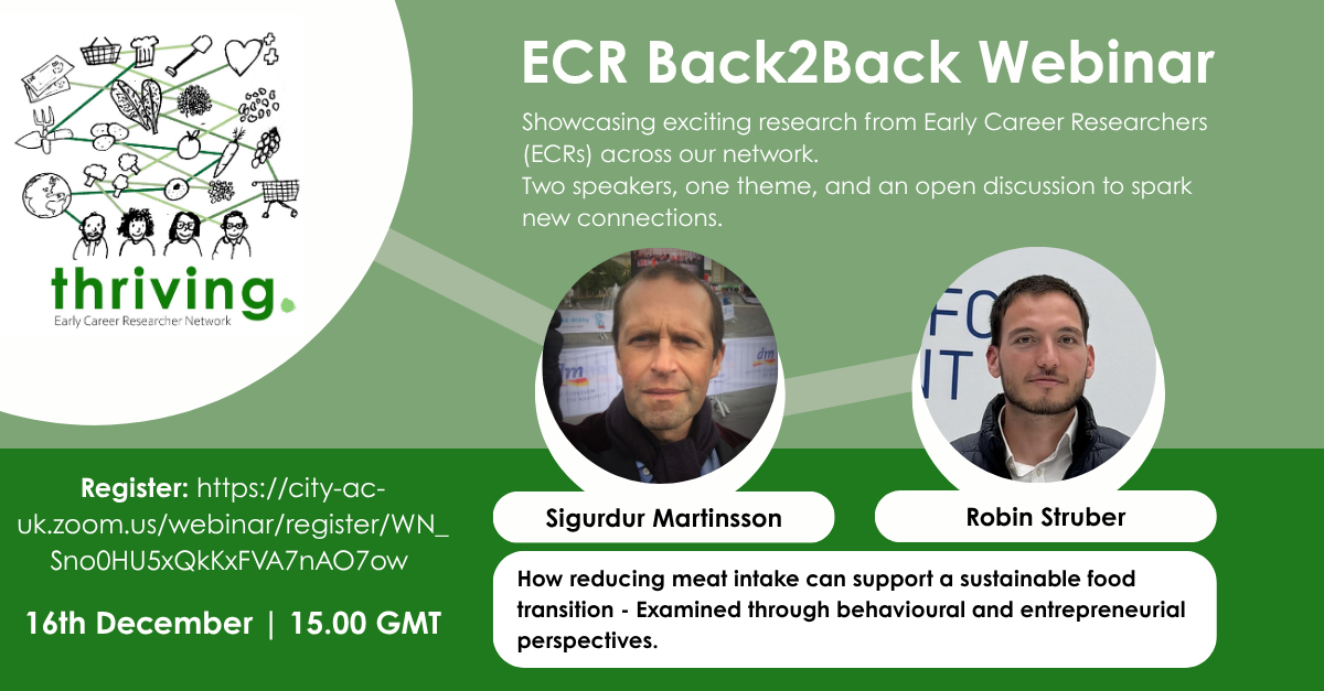 Thriving Food Futures ECR Network talk on the 16th of December 2025