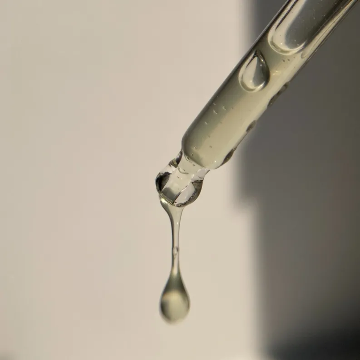 Close-up of a glass dropper.