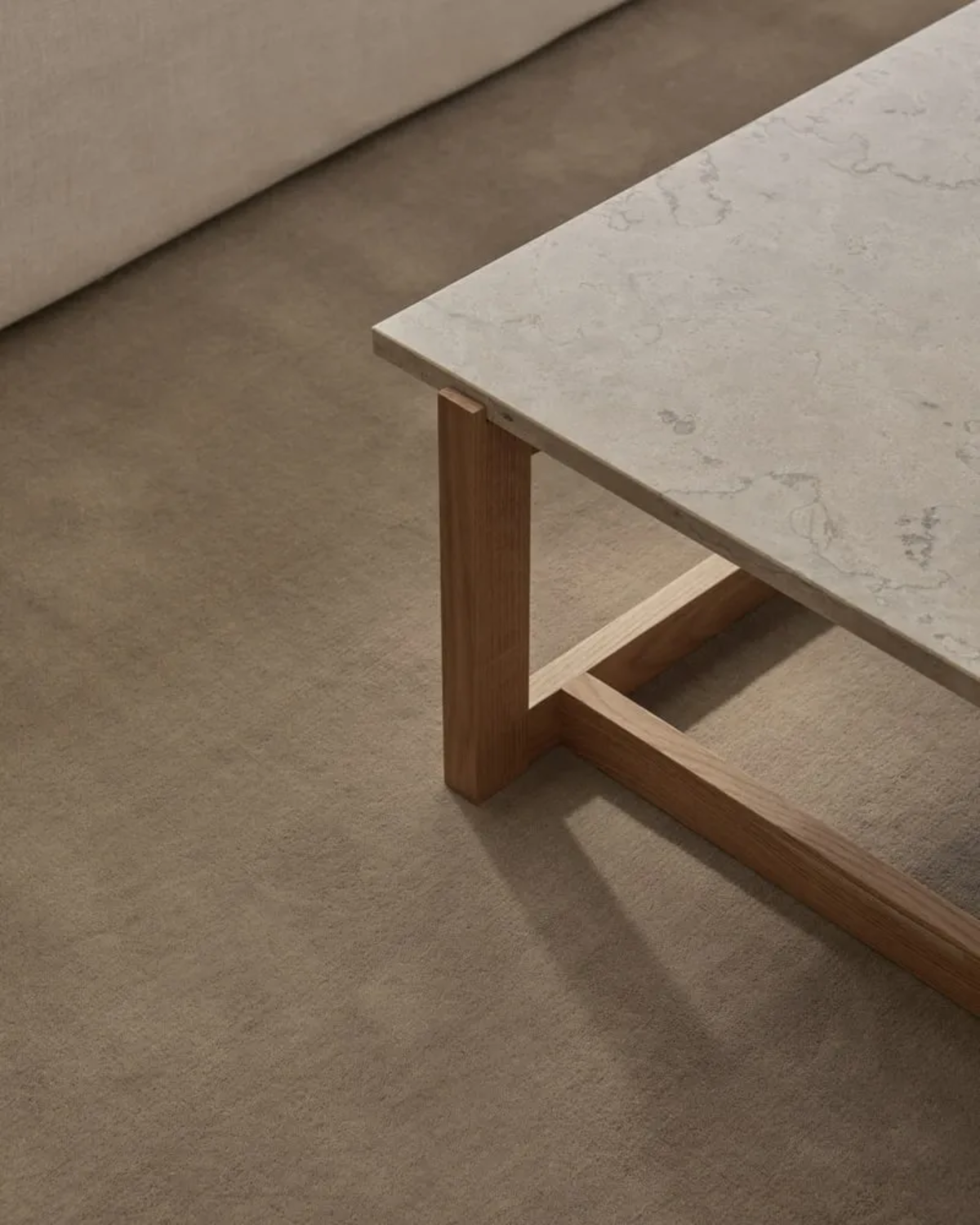 Close-up of Nordic Knots Grand Wool Rug in neutral tones.