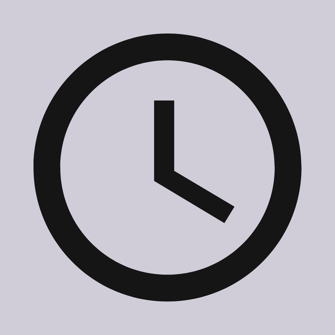 Icon of a stopwatch with speed lines indicating quickness.
