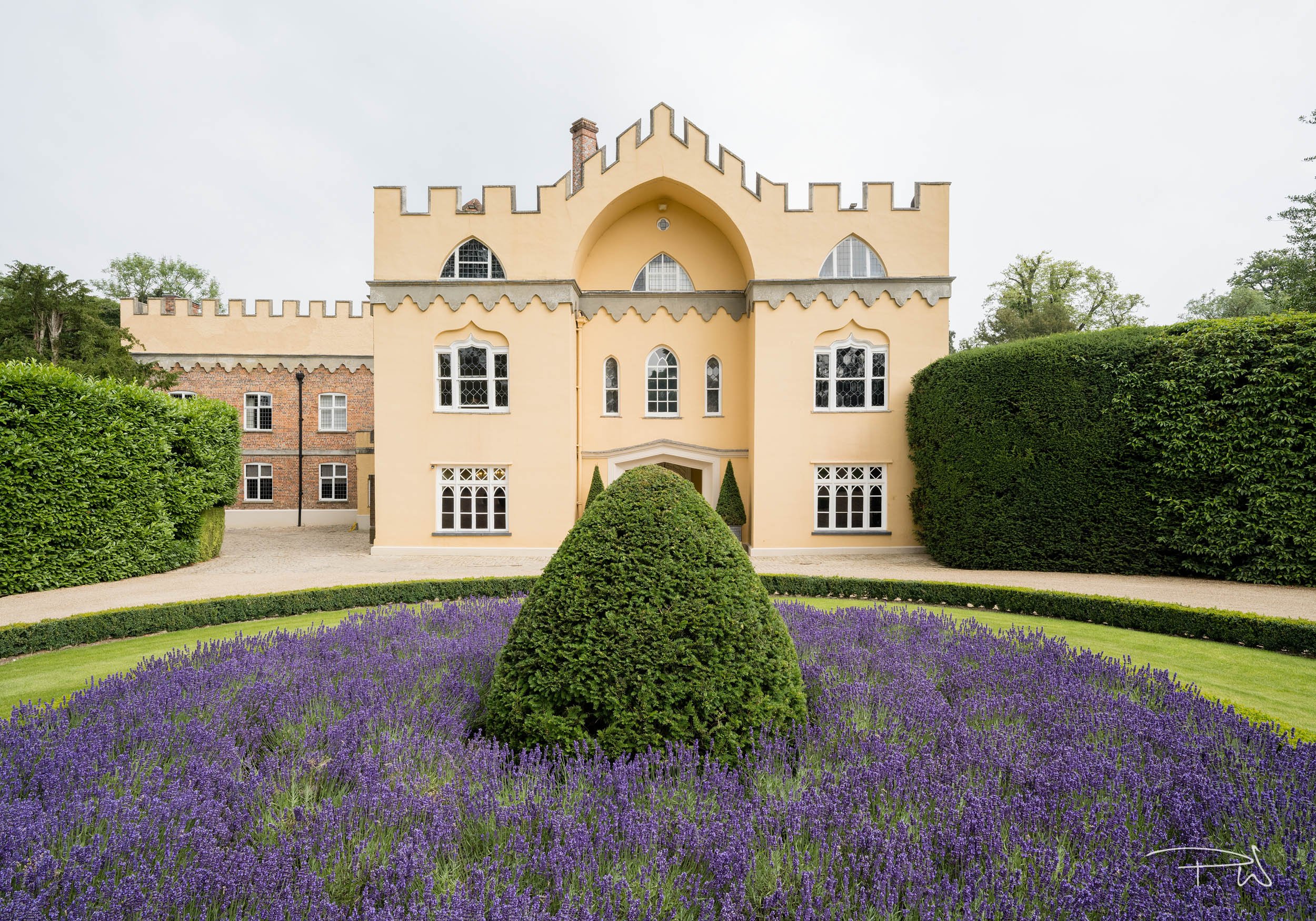Hampden House overlooking its formal gardens
