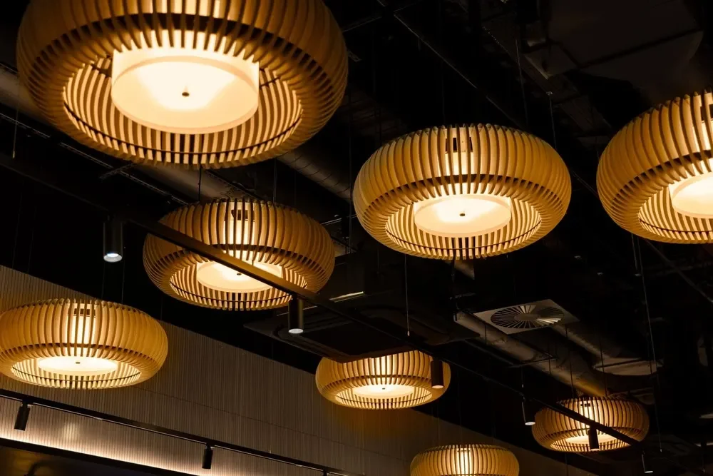 Industrial chic lighting adds to The Engine Rooms ambience