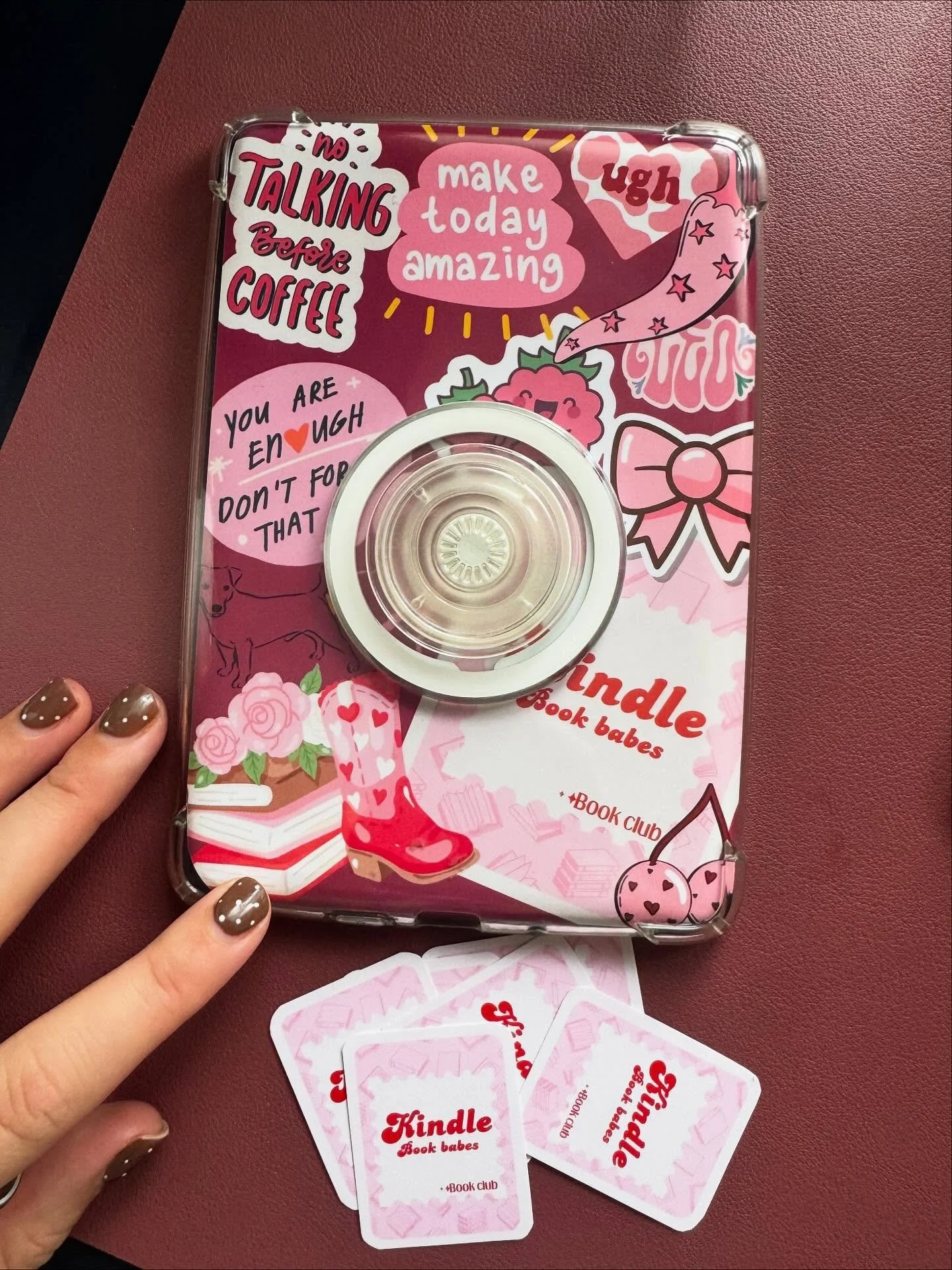 ✨ New project alert ✨

I&rsquo;ve just finished a really fun custom request &mdash; a Kindle case cover design and coordinating stickers for a book club! 📚💫

This one was extra exciting because it&rsquo;s something I&rsquo;ve never created before. 