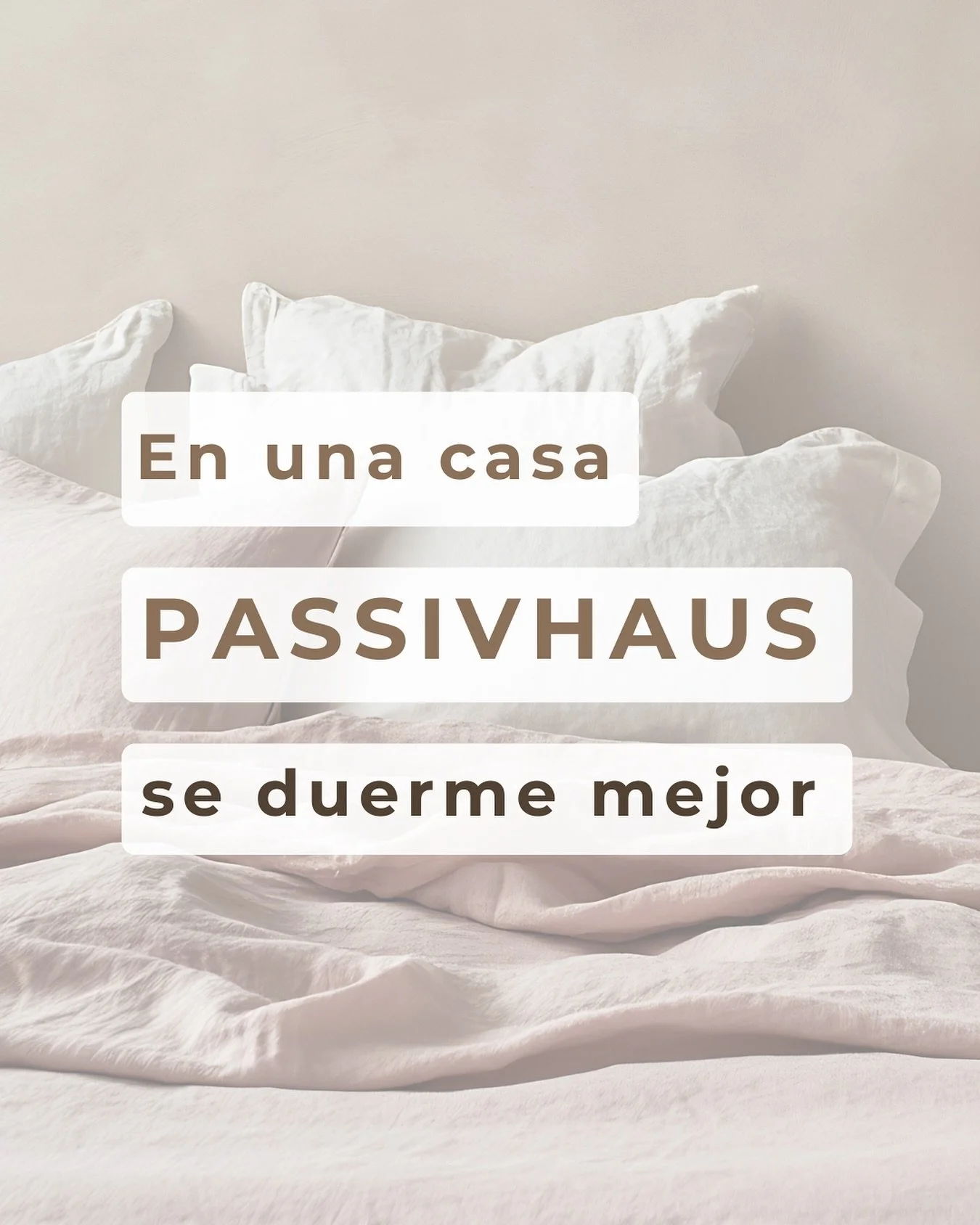 ✨Descansar. Respirar aire limpio. Sentir el silencio

En una Passivhaus el descanso es :

✅Sin ruidos
✅Con la temperatura perfecta 
✅Y con aire limpio renov&aacute;ndose mientras duermes

El aislamiento t&eacute;rmico y ac&uacute;stico se encargan de