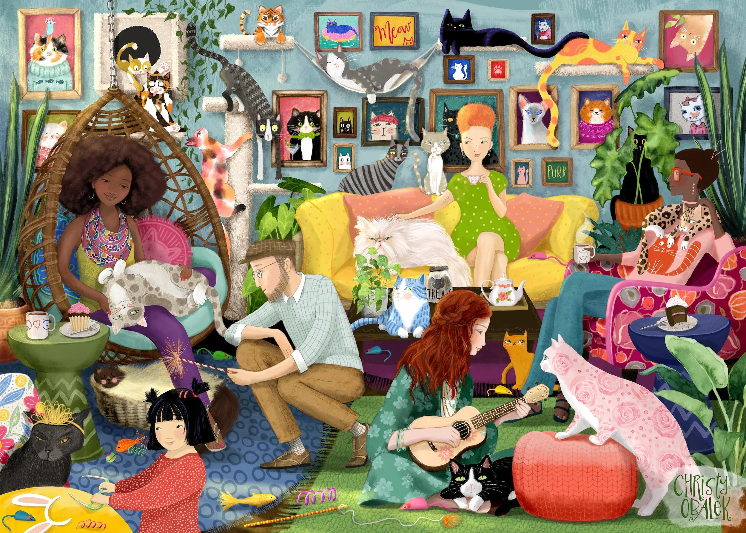 Cat Café illustration