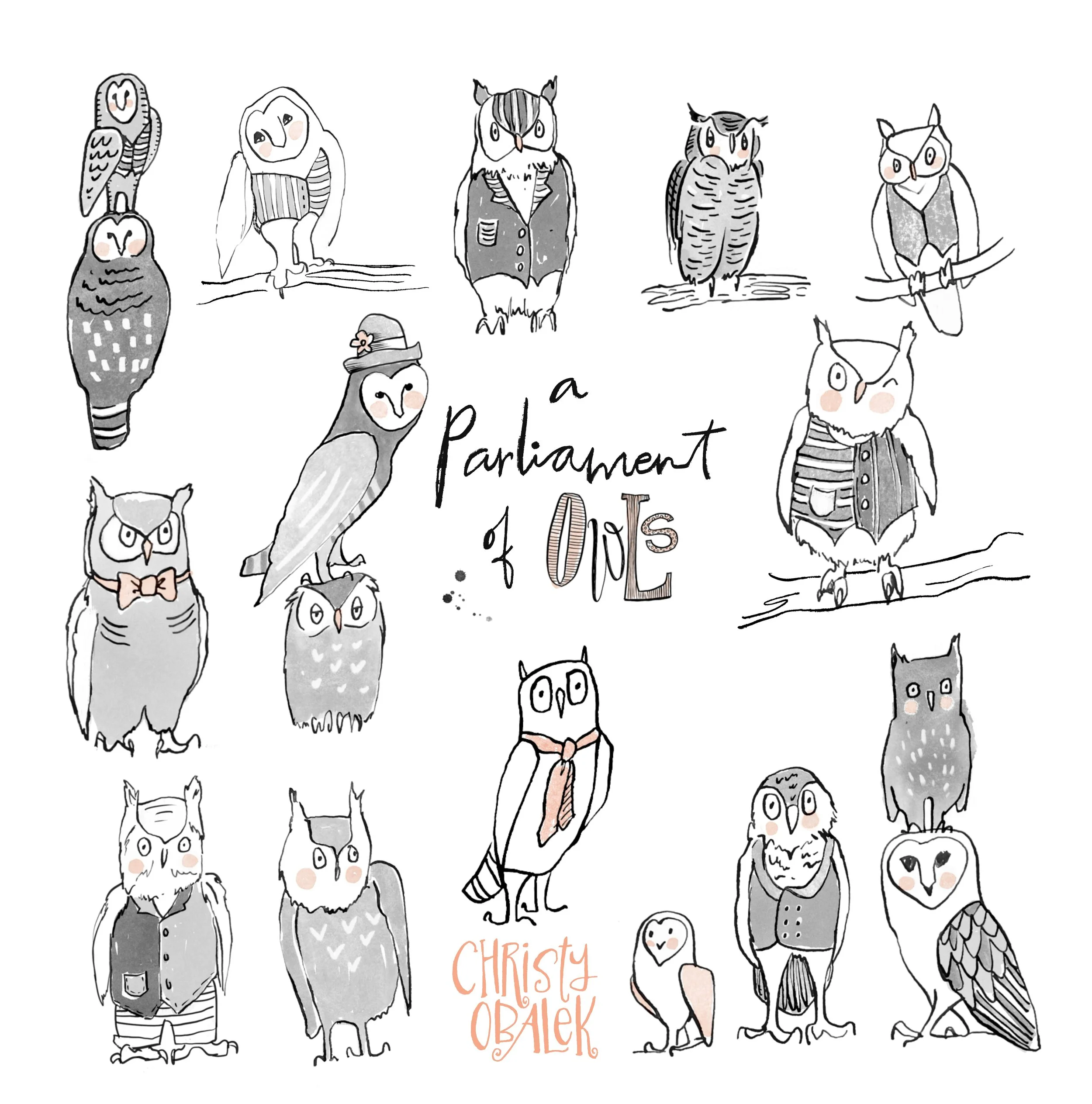 Inky Owls