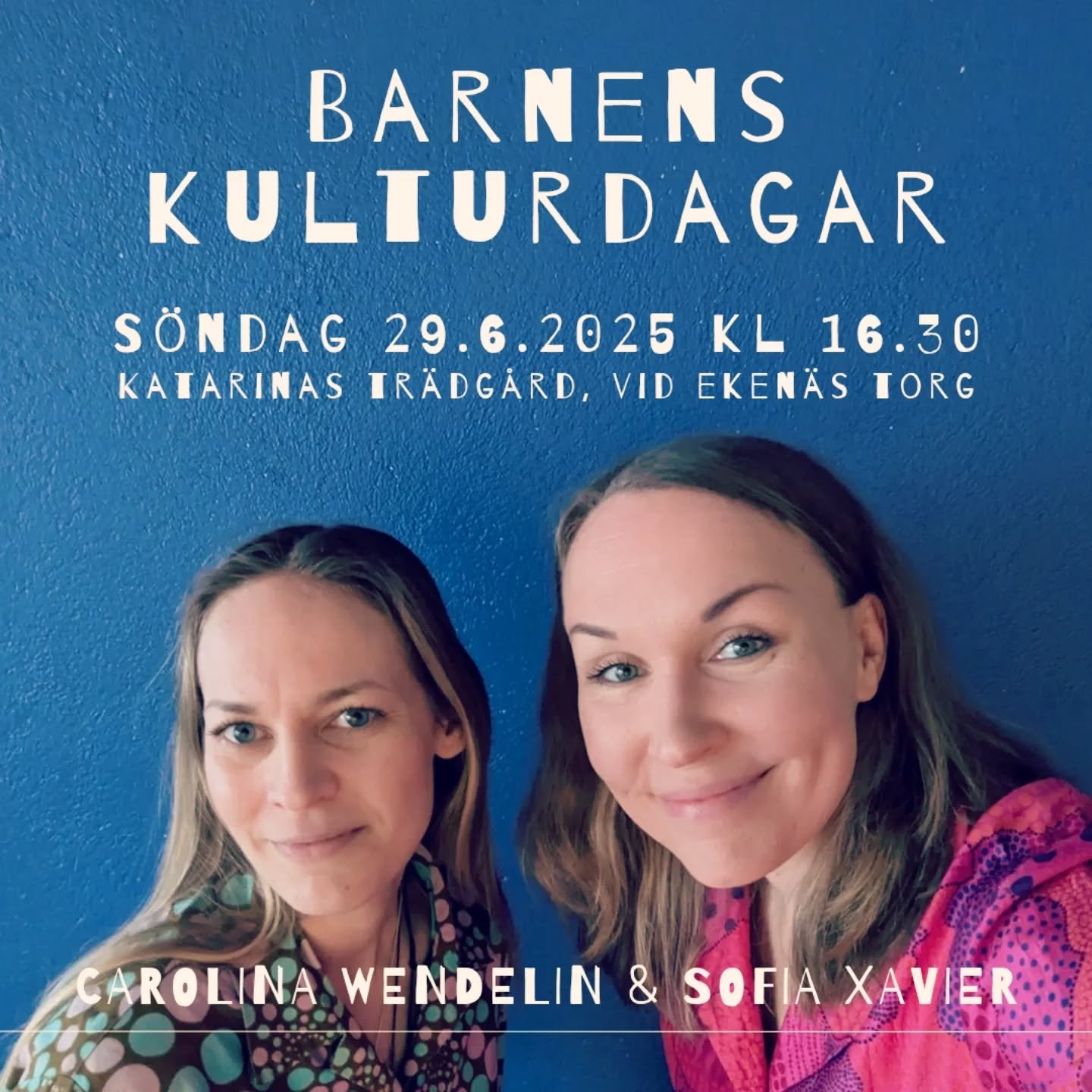 V&auml;lkomna till Barnens Kulturdagar! 🥳🩷

S&ouml;ndag 29 juni kl 16.30 blir det live musik med Carolina Wendelin och Sofia Xavier 🎶☀️

Fritt intr&auml;de! 🩵

🎸🎤 @carolinawendelin
🎤 @sarandamusic 

#livemusik #eken&auml;s #raseborg #v&auml;lk