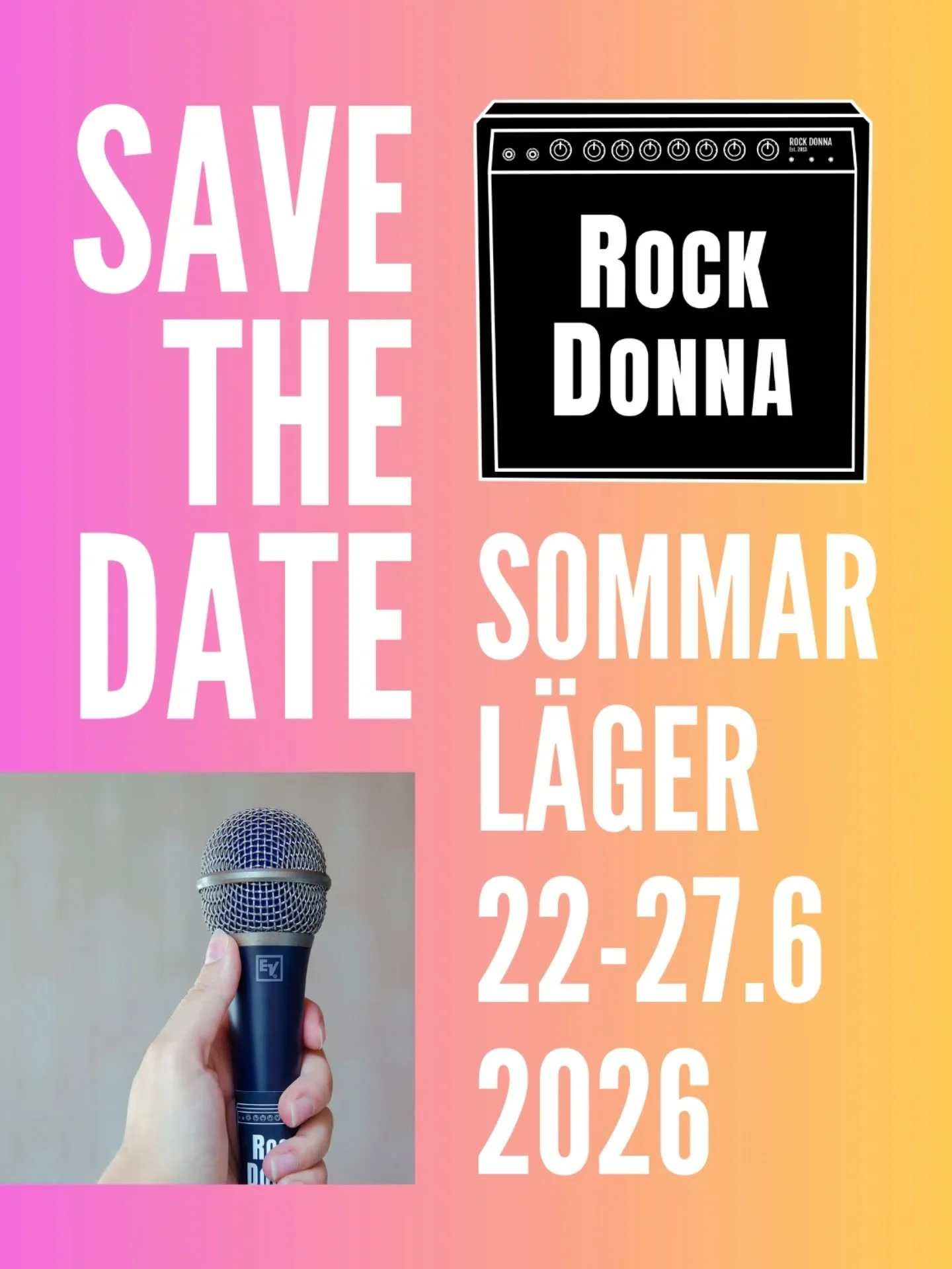Save the date! ☀️🥳🎶

#sommarl&auml;ger26 #ungdomar #musikl&auml;ger #&aring;retsh&ouml;jdpunkt #nyland #raseborg