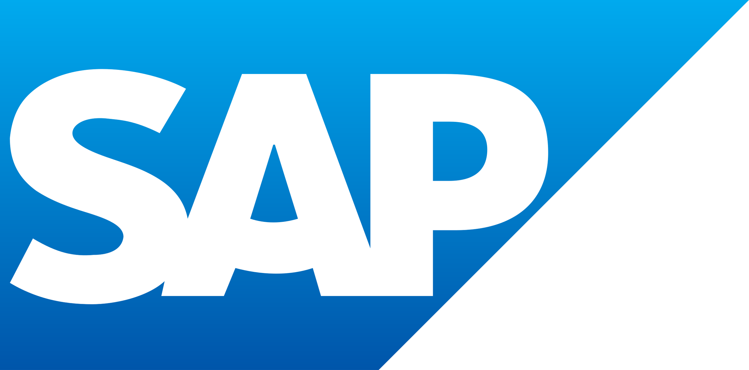 SAP logo with blue and black background