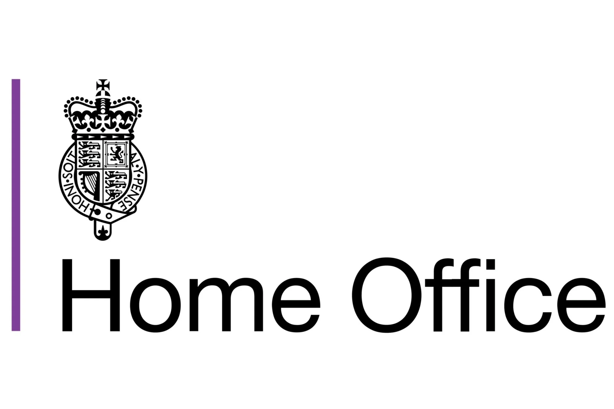 Home Office logo with crest and purple line