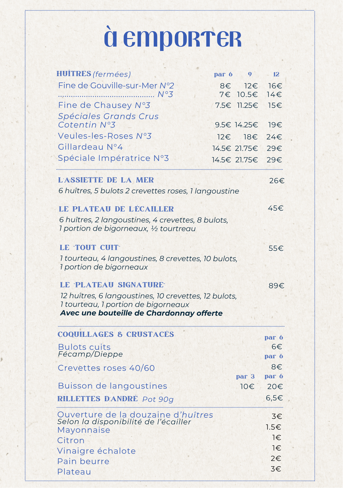 Carte à emporter 