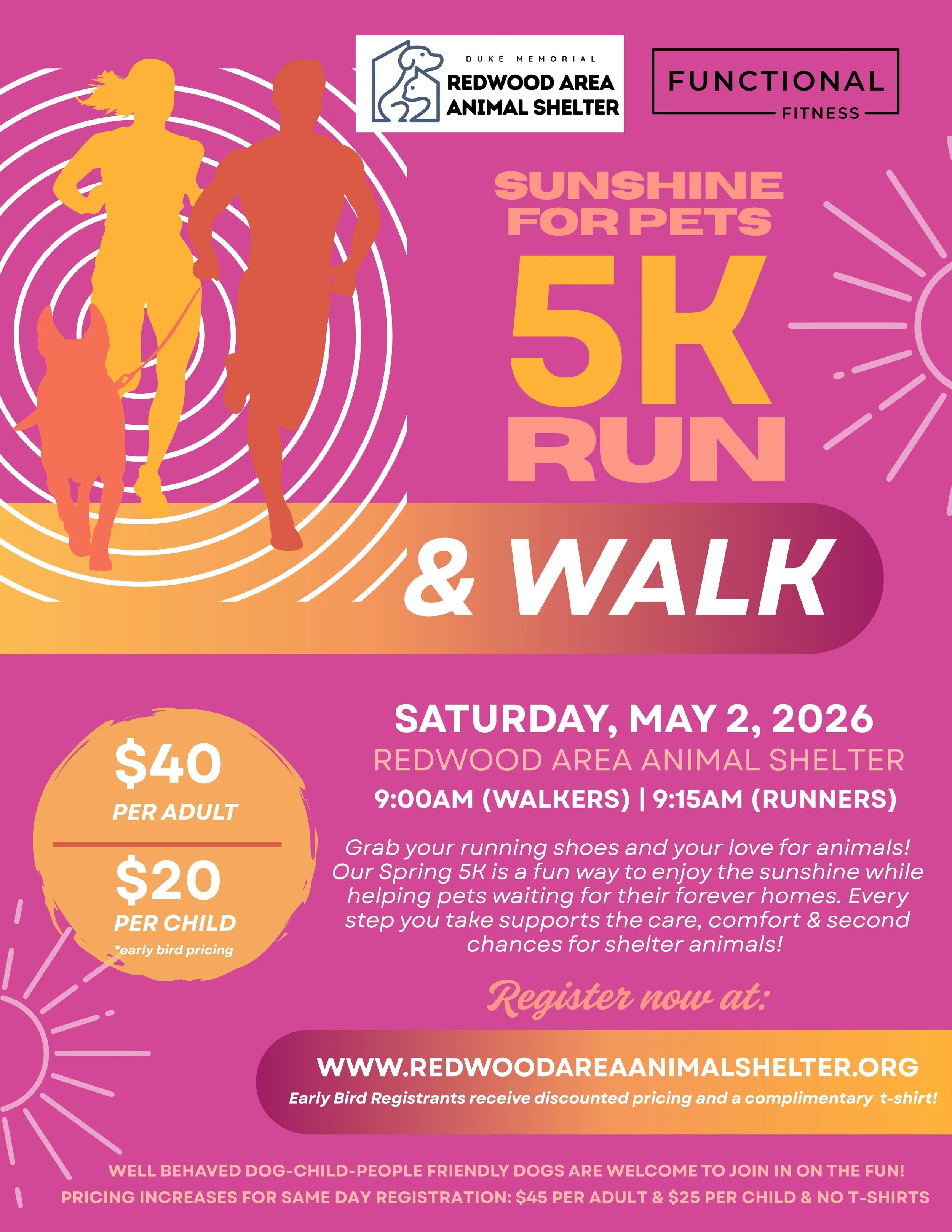 ‘Sunshine for Pets’ Spring 5K Run &amp; Walk