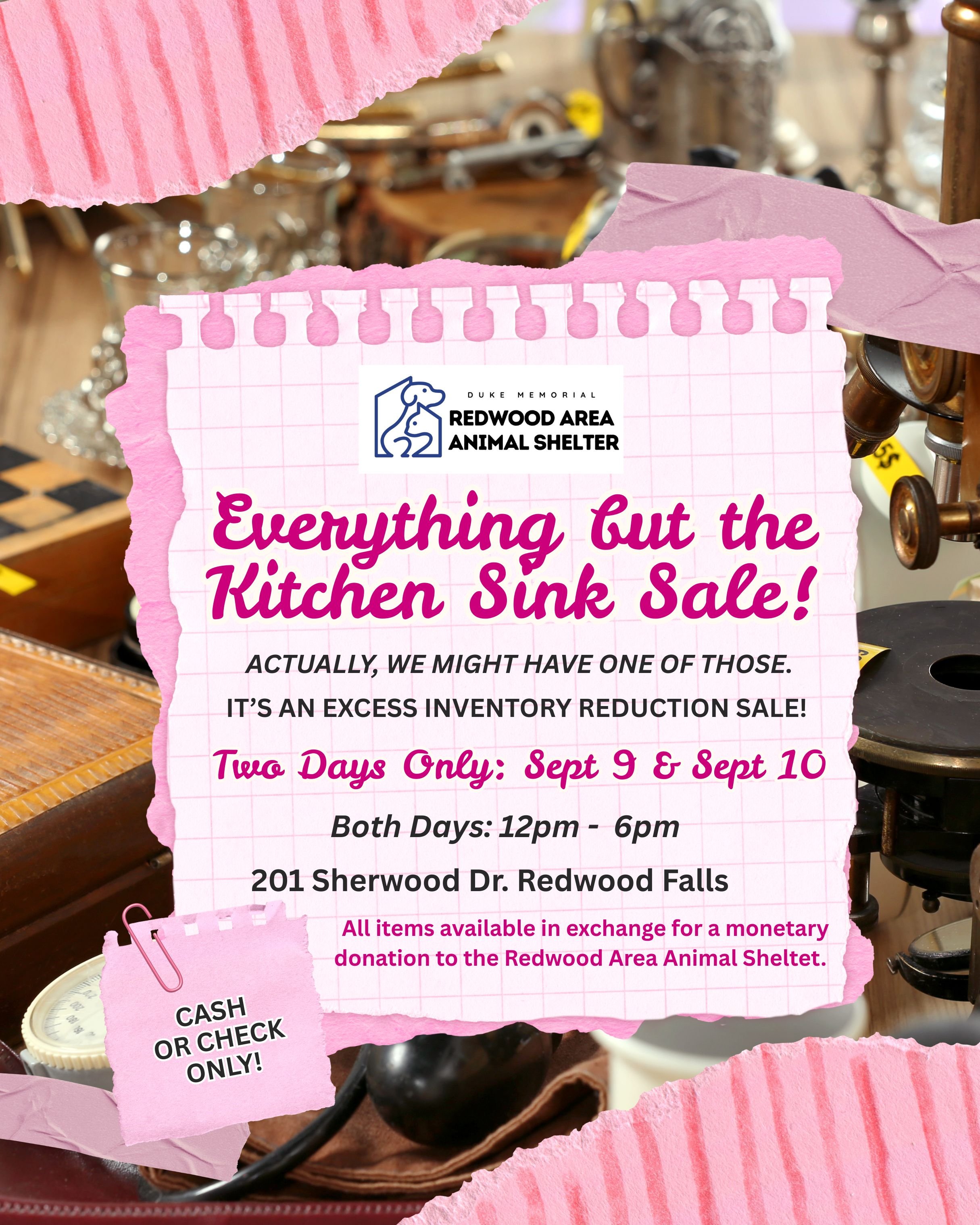 Day 1: 'Everything but the Kitchen Sink' Garage Sale