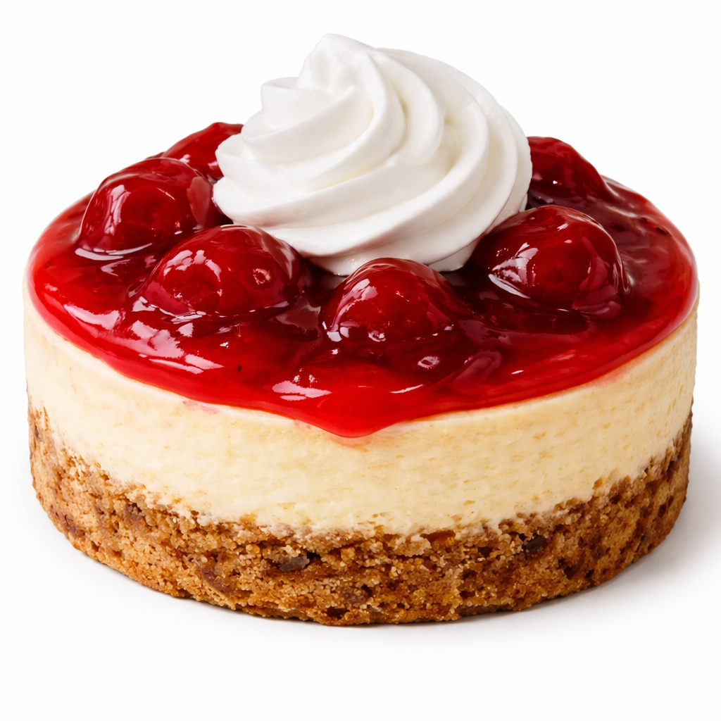 4" New York Style Personal Cheesecake with Cherries