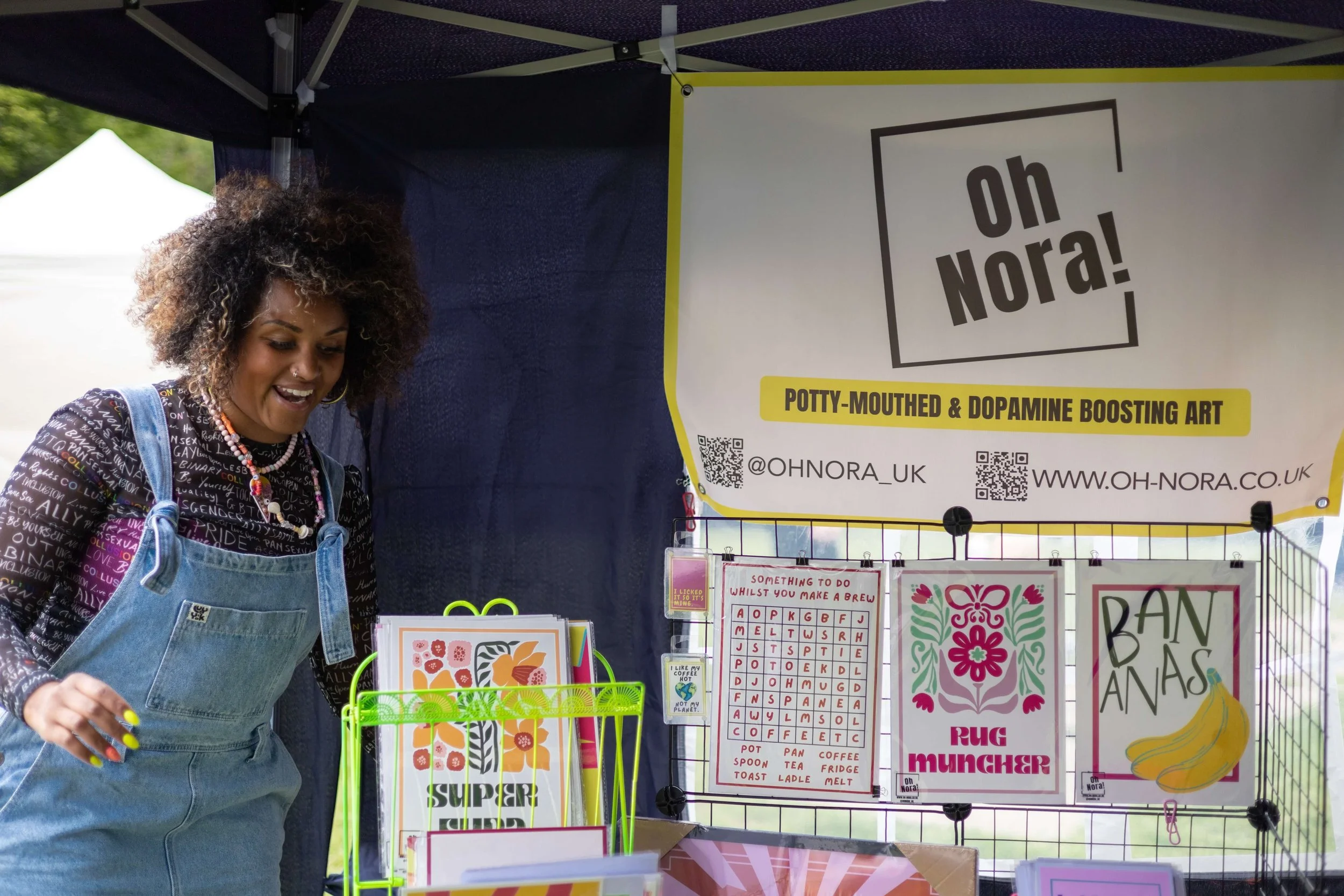 Stall holder Oh Nora at Max in the Park in south London.