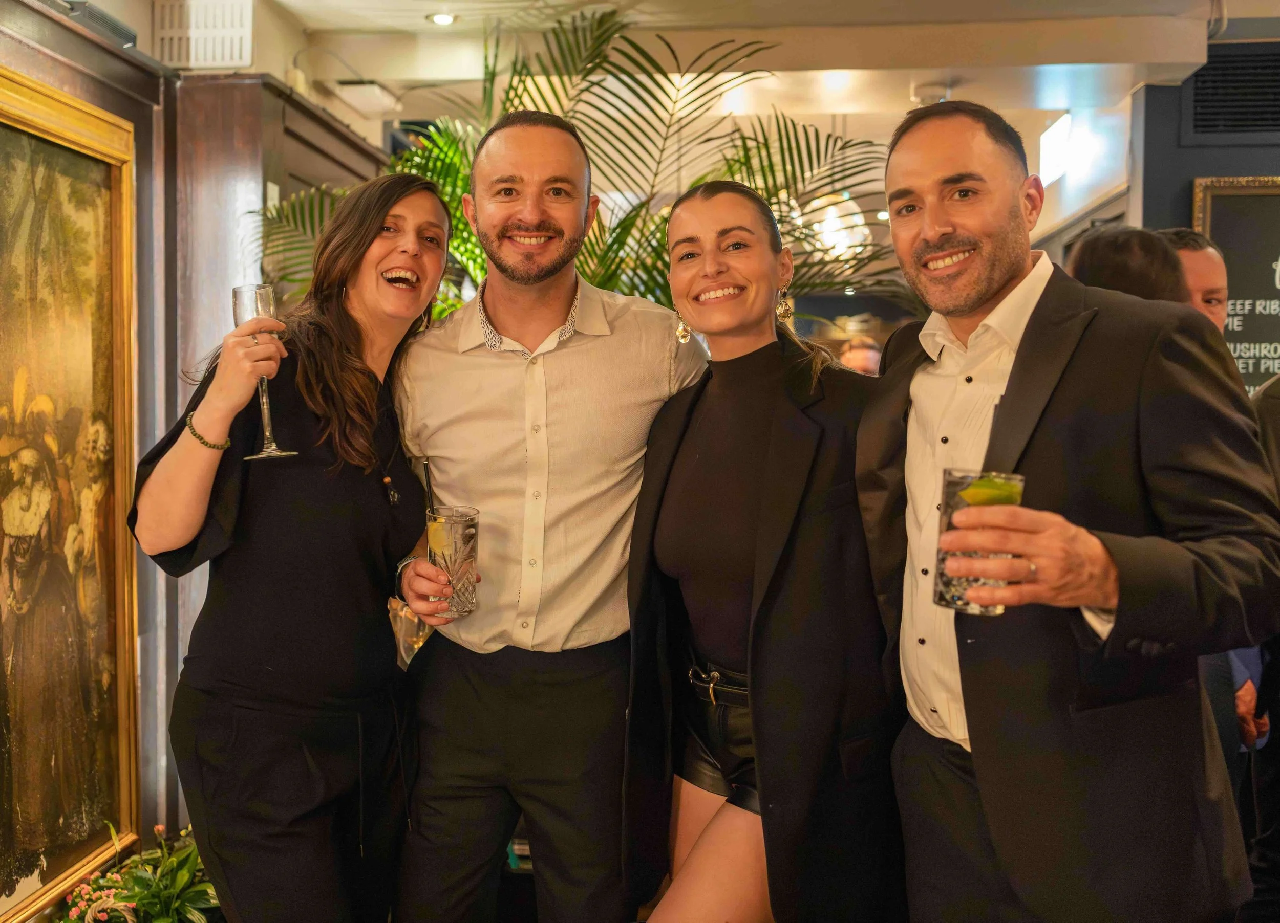 Private Party Photography London – Group Portrait at Evening Celebration.jpeg