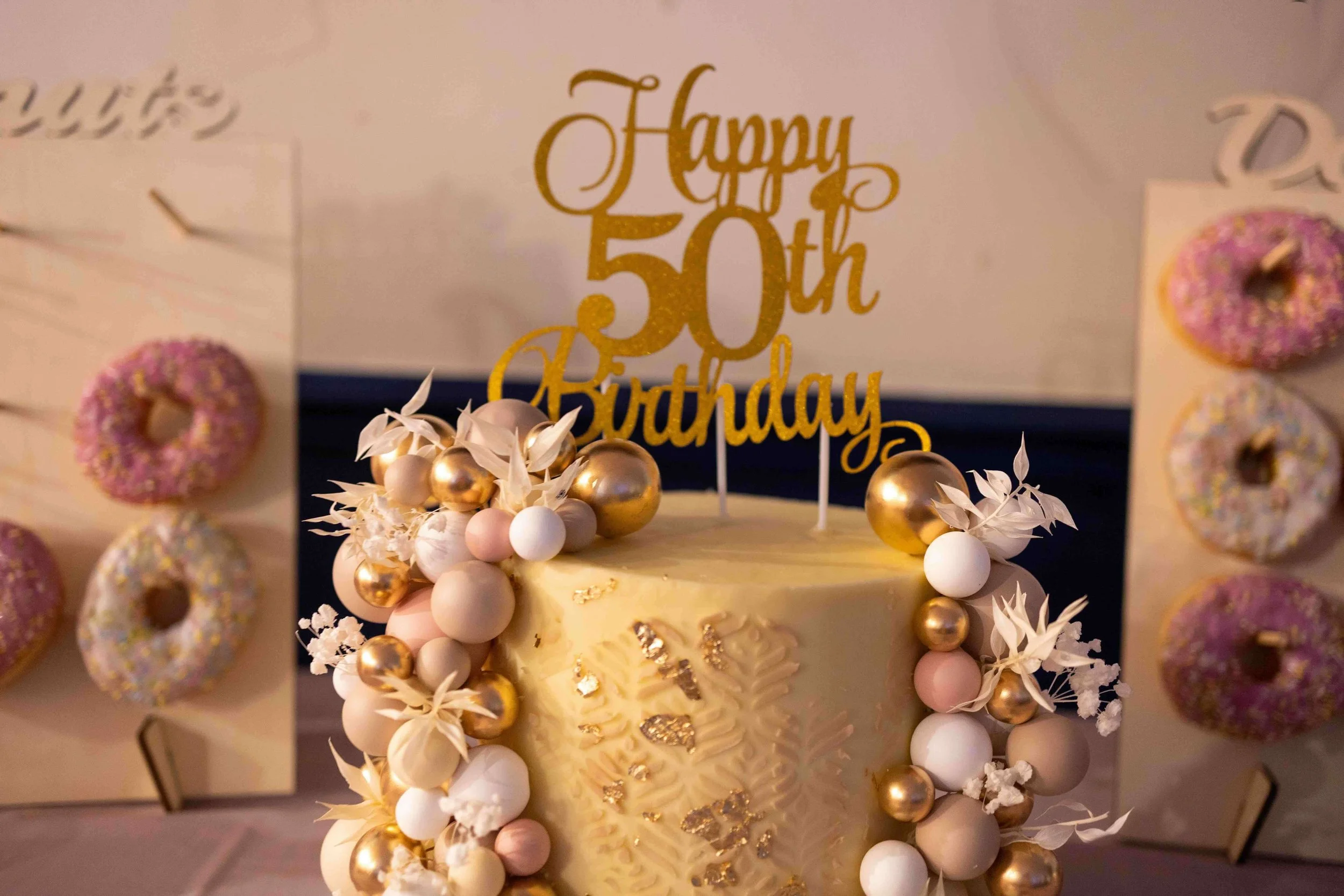 Birthday Event Photography London – 50th Celebration Cake Detail.jpeg
