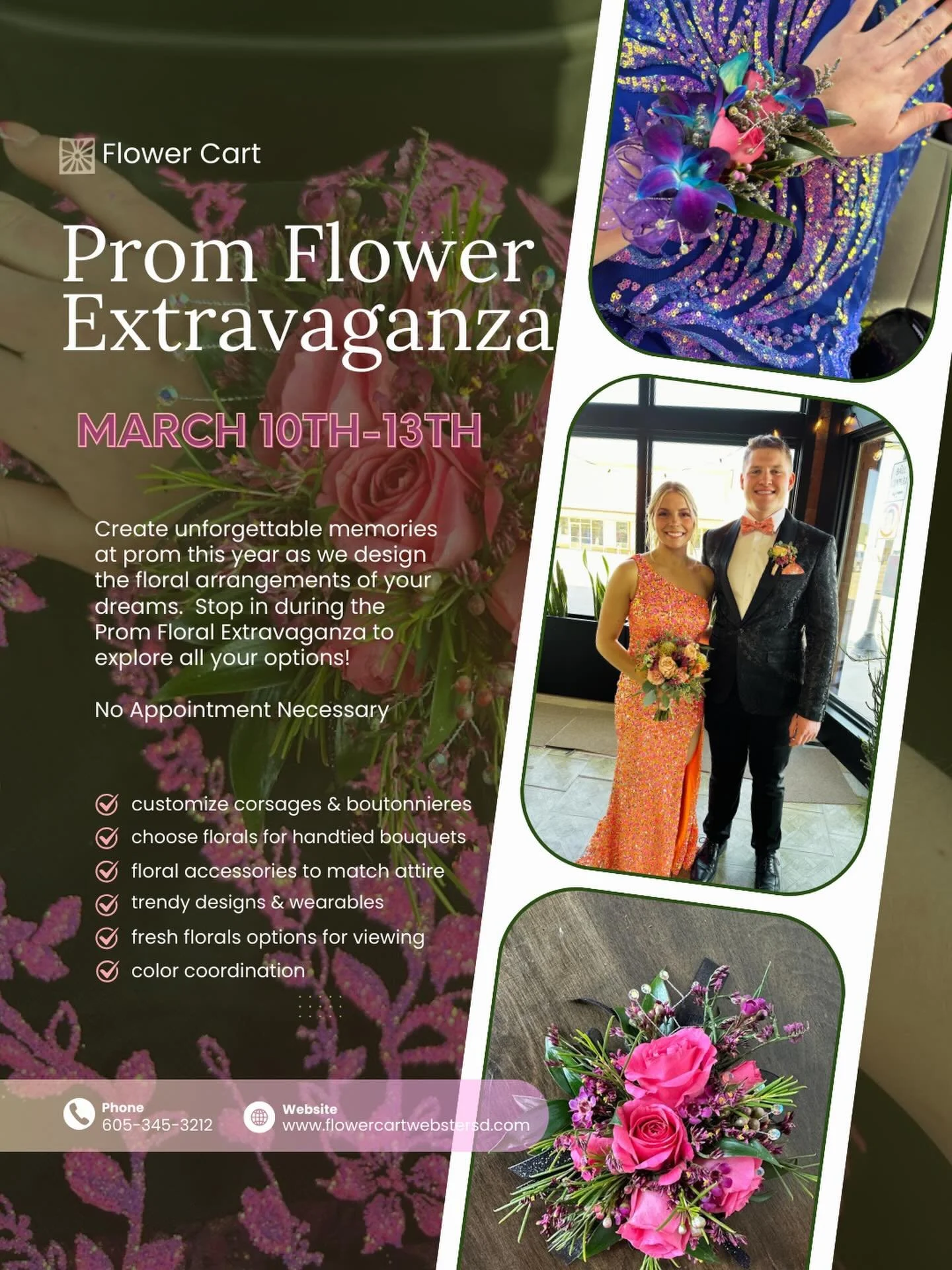 ✨ M A R K  Y O U R 📆✨

You won&rsquo;t want to miss this fun-filled week!!

‼️order prom flowers this week, and get in on fun prom give-away‼️