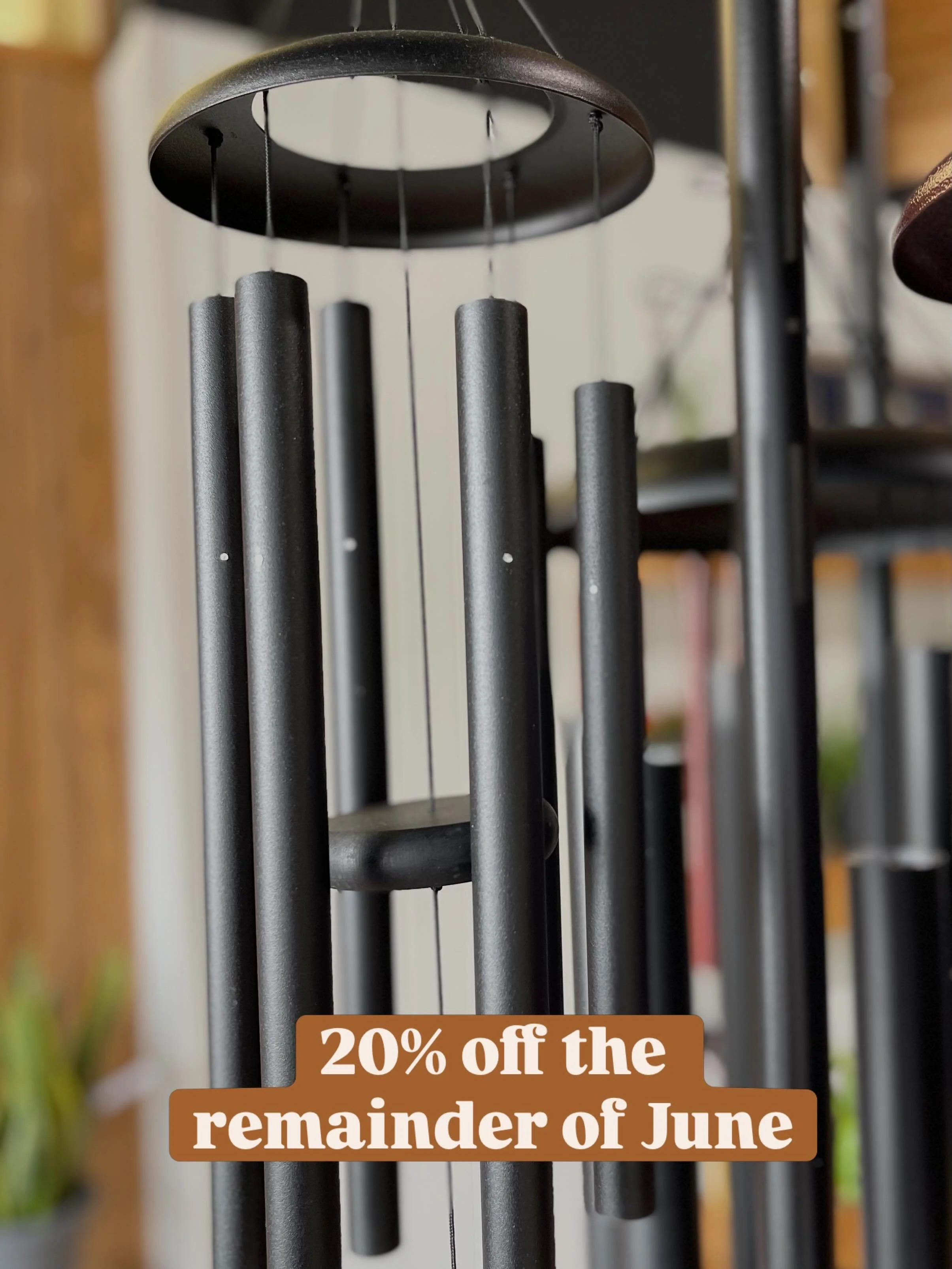 🔔Corinthian Bells🔔&hellip; H U G E  S A L E&hellip; 2 0 % O F F 

Snag your favorite wind chime at major discount the remainder of this month only! 

Refer a friend/family member and collect an additional 5% off!! 

‼️this sale won&rsquo;t come aro