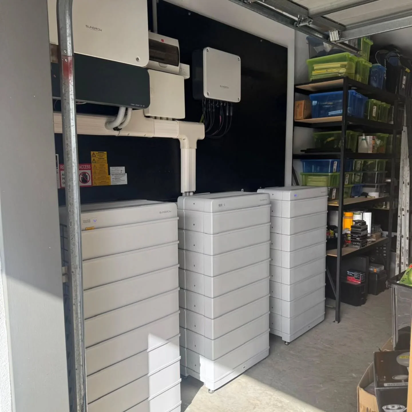 Powering up South Australia ⚡🔋
Check out this beast of a setup &ndash; 3x full stacks of Sungrow SBR paired with a 25kw inverter, installed by us right here in SA!

We're a local business run by two fully qualified electricians, delivering quality s