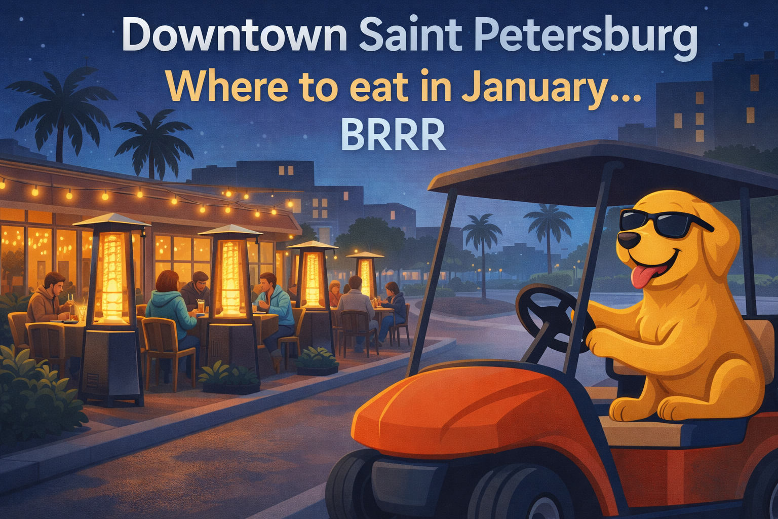 Best Winter Outdoor Dining in DTSP (By Golf Cart)