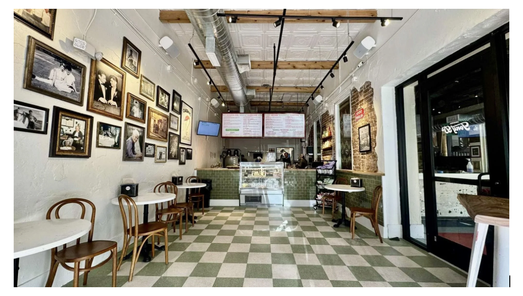 Interior of Tony D’s Sub Shop in downtown St. Petersburg, Florida serving fresh sandwiches and casual dining