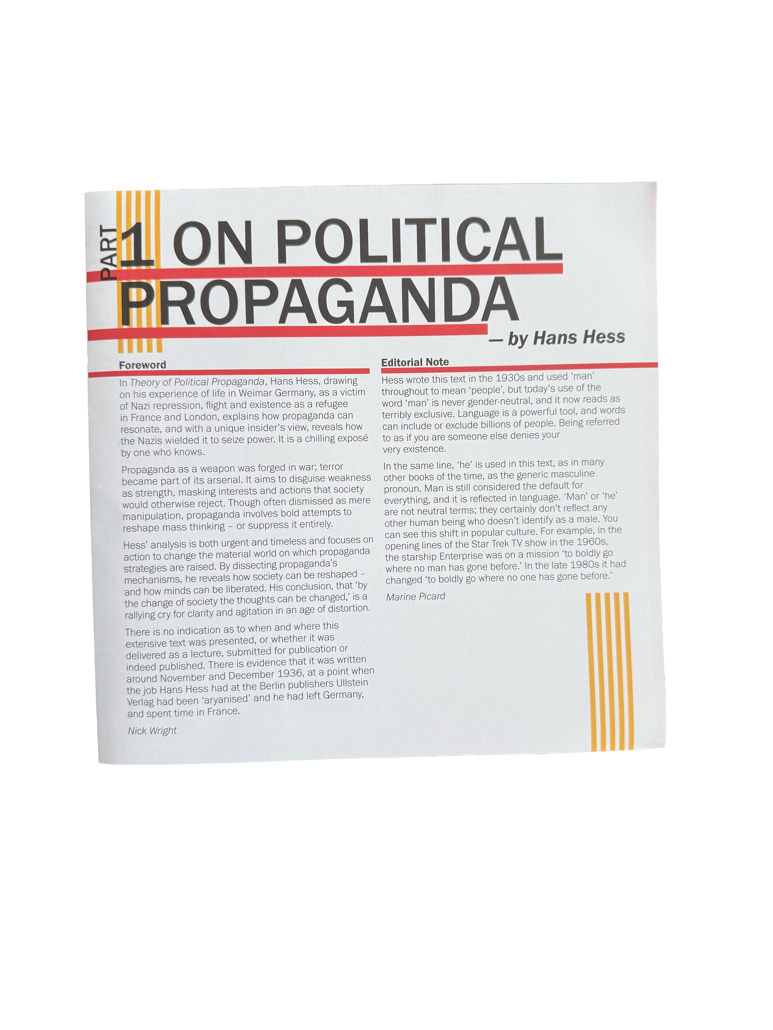 On Political Propaganda 1 by Hans Hess