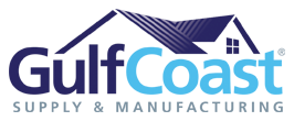 GulfCoast Supply & Manufacturing logo with stylized roof and a small window.
