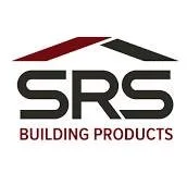 Logo of SRS Building Products with stylized roof design and company name.