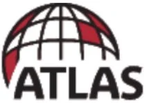 ATLAS logo with stylized globe in black and red.