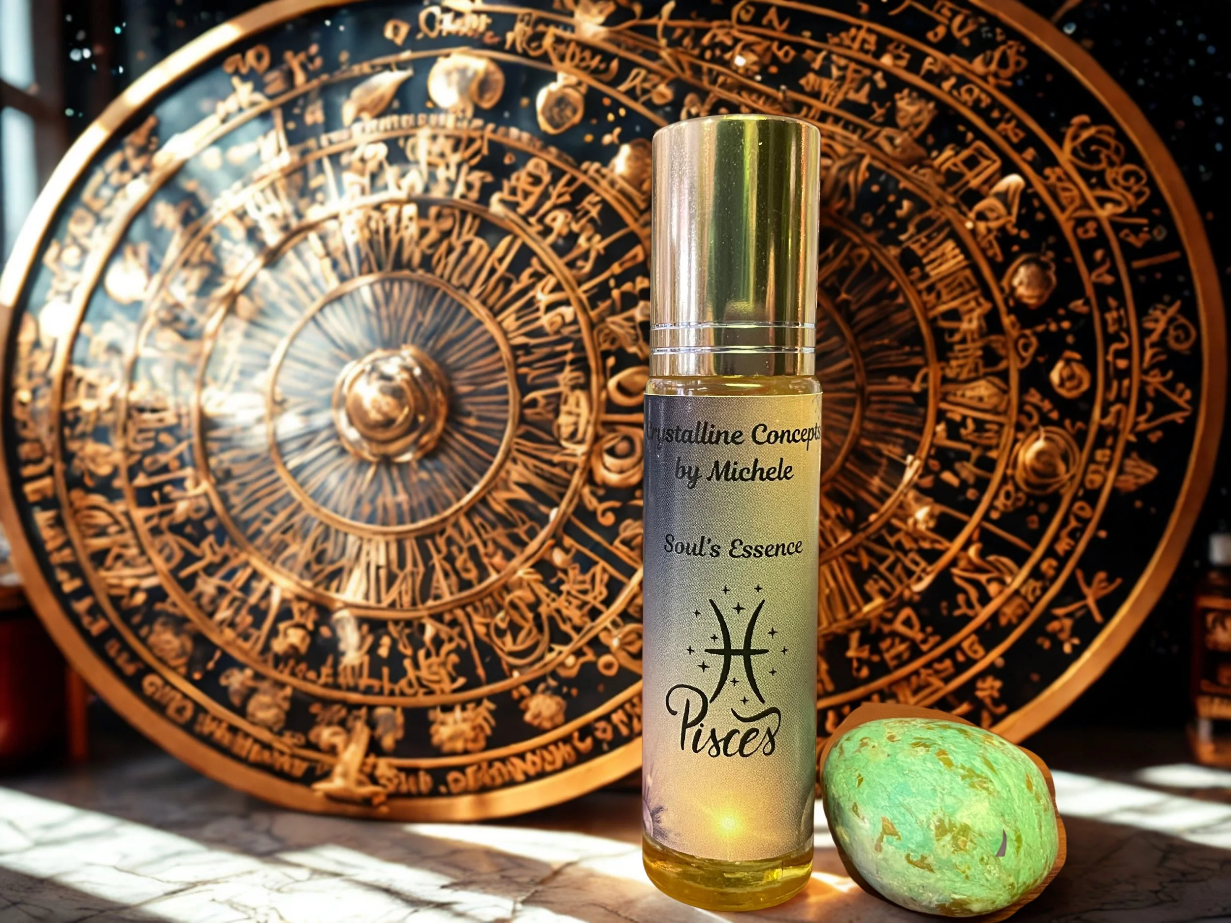 Pisces - Soul's Essence Zodiac Roller w/Crystal