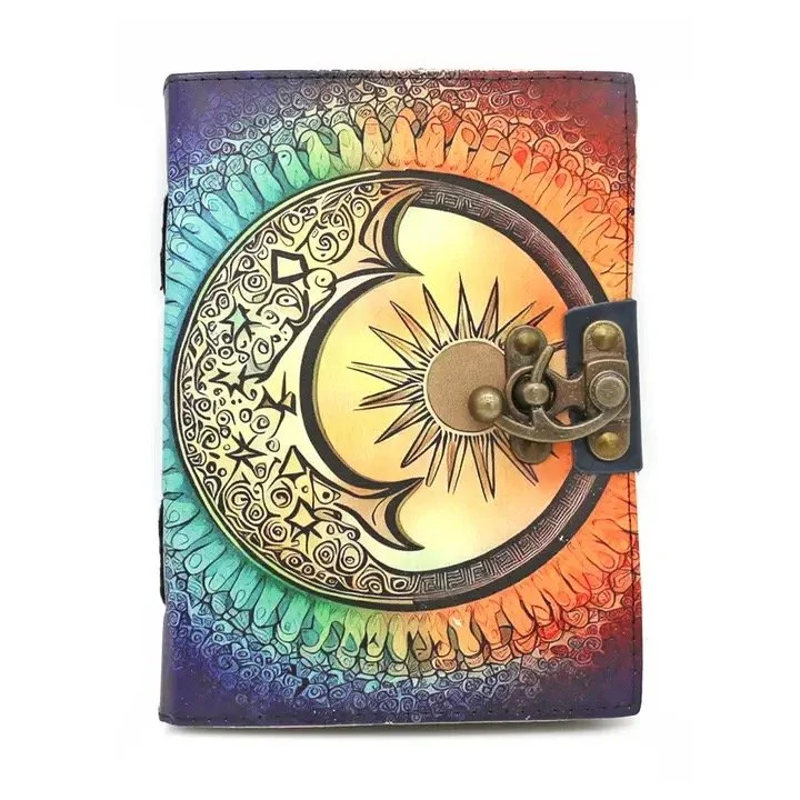 Solar Symphony Blank Leather Journal (5 X 7 in.)